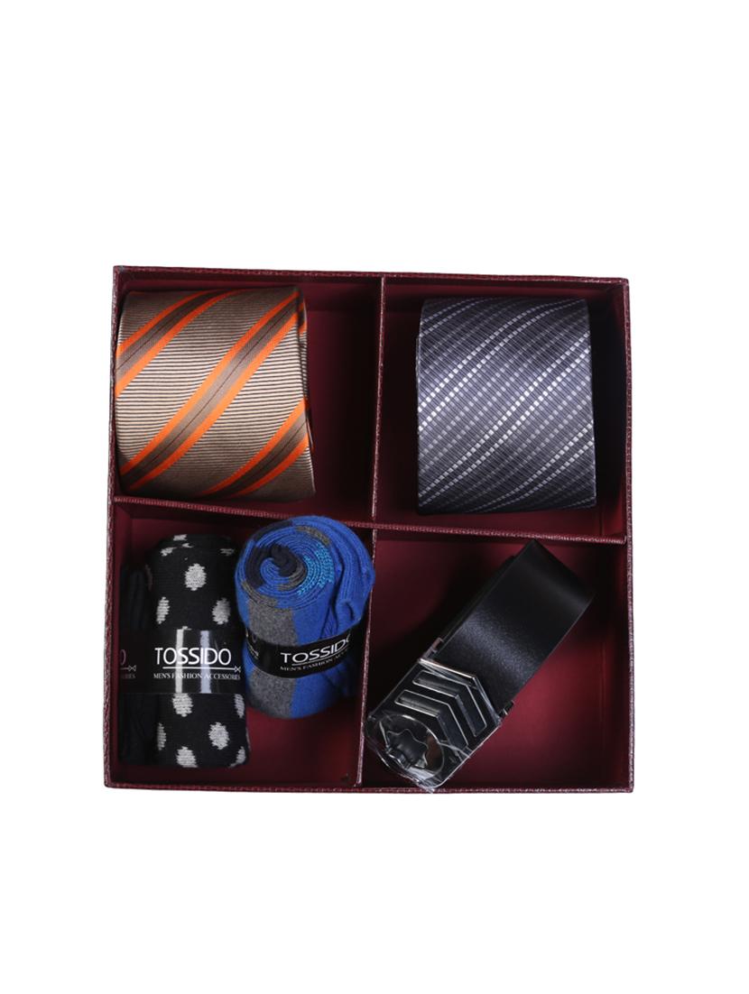 multi colored micro fiber tie socks and belt - 15326438 - Zoom Image - 6
