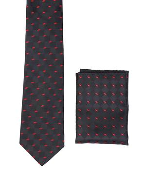 multi colored micro fiber tie with pocket square and belt - 15326439 - Standard Image - 3