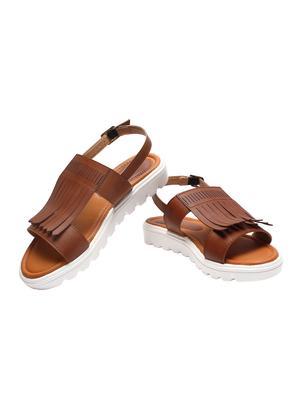brwon back strap sandal - 15326631 - Standard Image - 3