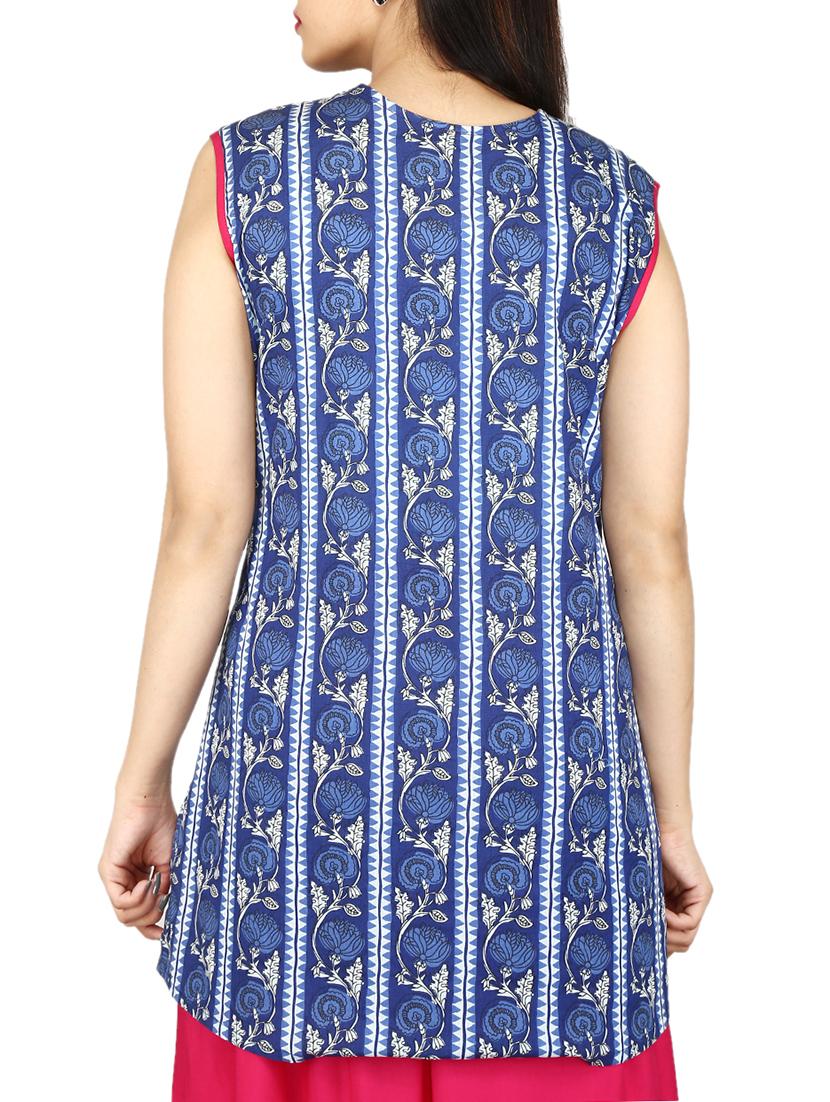 floral printed straight kurti - 15327111 - Zoom Image - 3