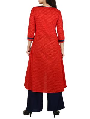 embroidered high-low kurta - 15327224 - Standard Image - 3