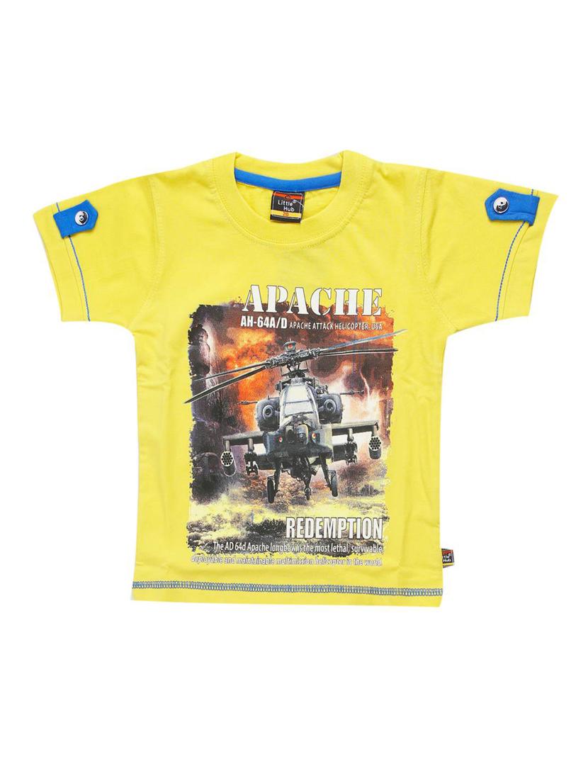 yellow cotton shorts set - 15327929 - Zoom Image - 3