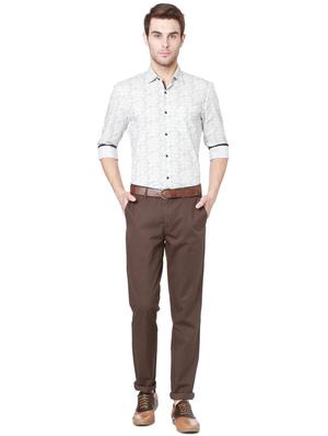 brown cotton chinos - 15328003 - Standard Image - 3