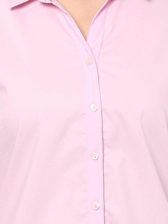 solid three quarter sleeved shirt - 15328313 - Zoom Image - 3