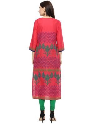 straight block print kurta - 15328387 - Standard Image - 3