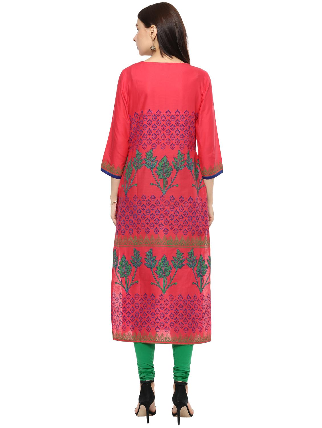 straight block print kurta - 15328387 - Zoom Image - 3