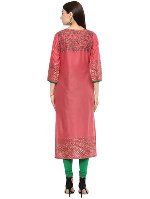 straight block print kurta - 15328388 - Standard Image - 3