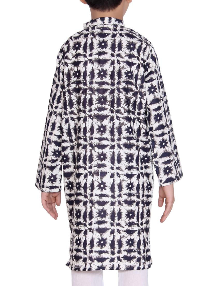 blue cotton kurta set - 15328418 - Zoom Image - 3