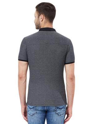 solid black polo t-shirt - 15328606 - Standard Image - 3