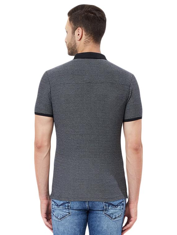 solid black polo t-shirt - 15328606 - Zoom Image - 3