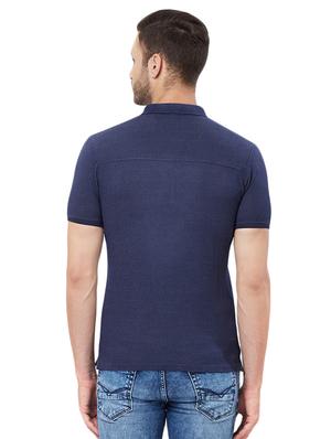 solid blue polo t-shirt - 15328607 - Standard Image - 3