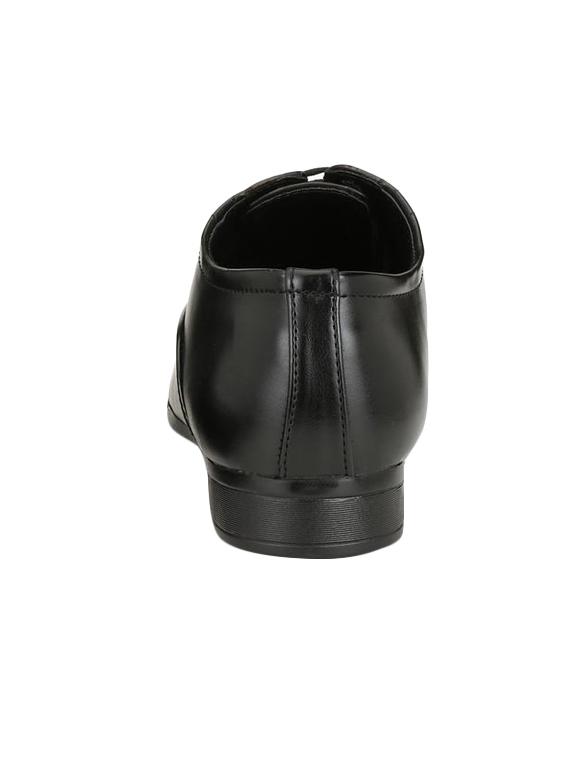 black leatherette lace-up oxford - 15329055 - Zoom Image - 3