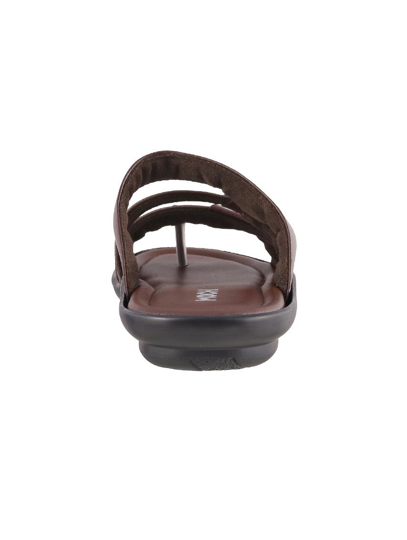 brown Leather slip on slipper - 15330632 - Zoom Image - 3