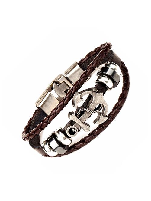 brown leather bracelet - 15332178 - Standard Image - 1