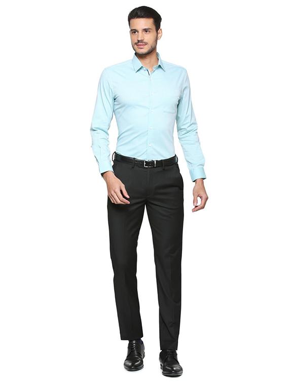 blue cotton formal shirt - 15333378 - Zoom Image - 3