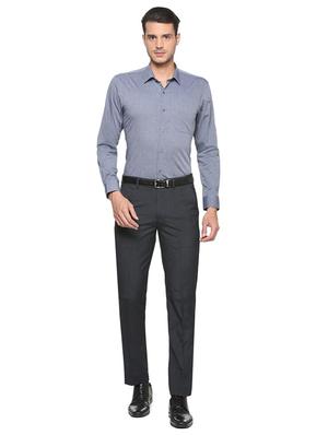 grey cotton formal shirt - 15333417 - Standard Image - 3