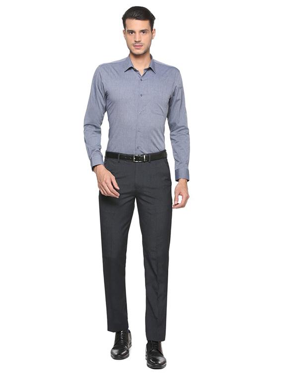 grey cotton formal shirt - 15333417 - Zoom Image - 3