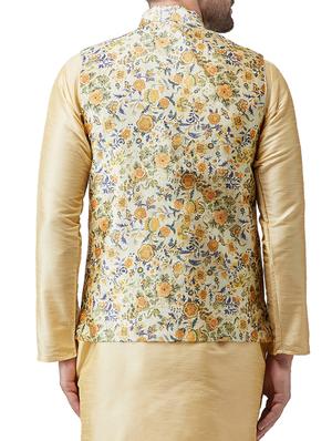 multi colored silk nehru jacket - 15336184 - Standard Image - 3