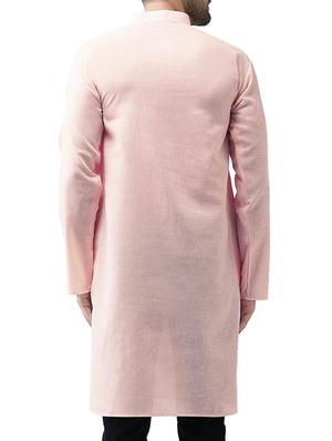 pink solid long kurta - 15336202 - Standard Image - 3