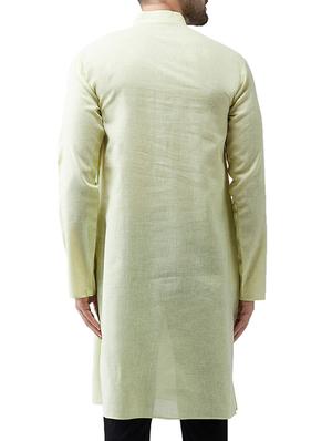 green solid long kurta - 15336203 - Standard Image - 3
