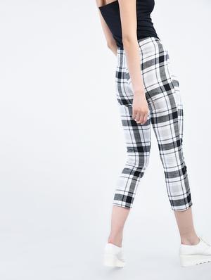 flat front checkered trouser - 15337576 - Standard Image - 3