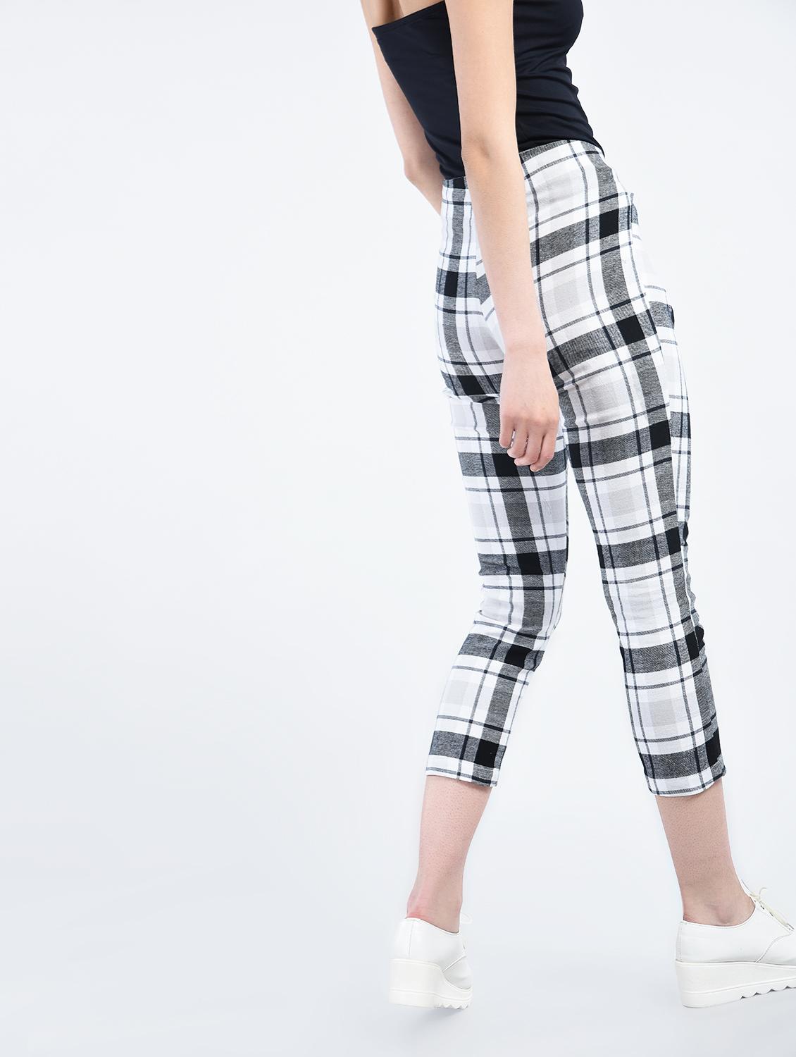 flat front checkered trouser - 15337576 - Zoom Image - 3