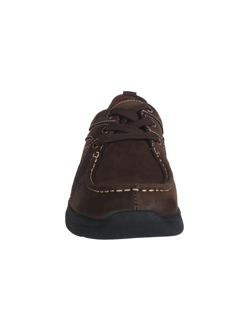 brown leatherette lace up shoes - 15338432 - Zoom Image - 3