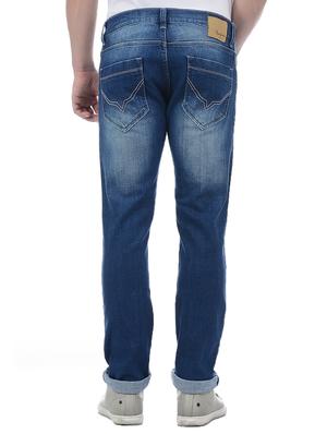 blue cotton blend washed jeans - 15338488 - Standard Image - 3