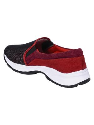 Red Mesh slip on sport shoes - 15338496 - Standard Image - 3