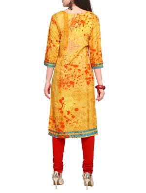 straight printed kurta - 15338691 - Standard Image - 3