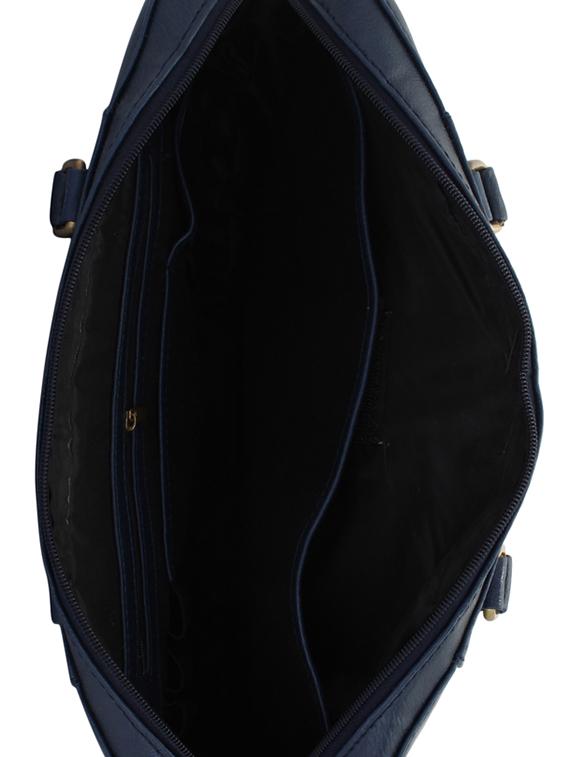 blue leatherette laptop bag - 15338885 - Zoom Image - 3