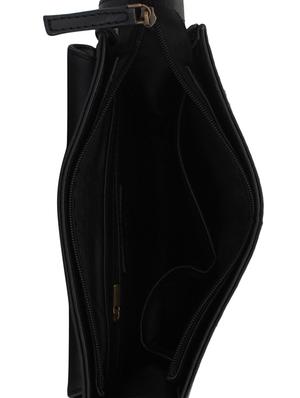 black leatherette (pu) messenger sling bag - 15338892 - Standard Image - 3