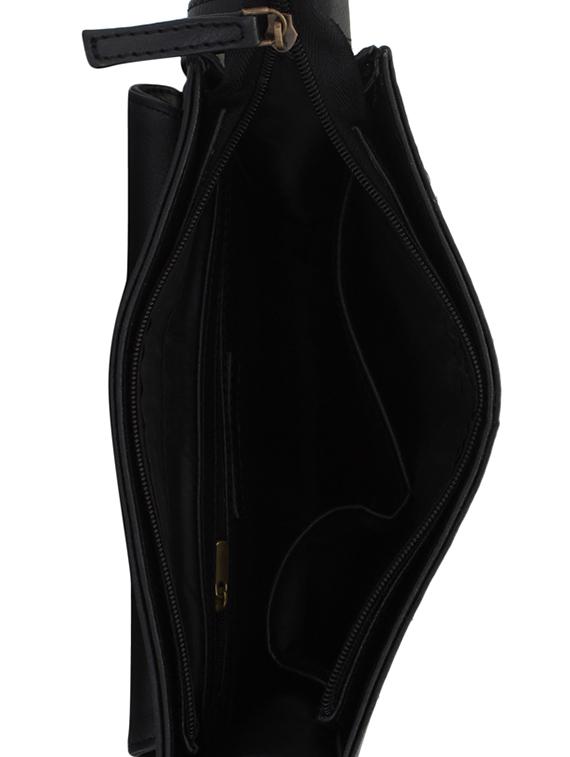 black leatherette (pu) messenger sling bag - 15338892 - Zoom Image - 3