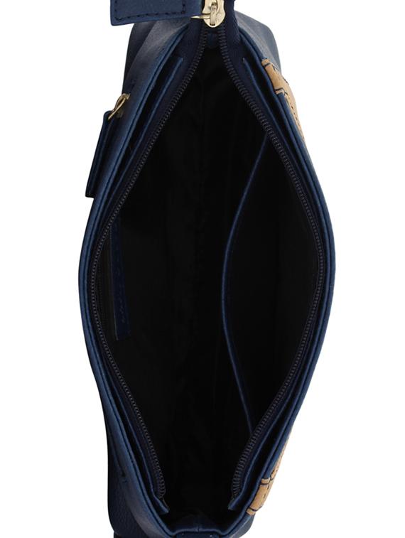 blue leatherette (pu) regular sling bag - 15338901 - Zoom Image - 3