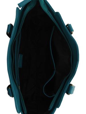 blue leatherette (pu) regular handbag - 15338916 - Standard Image - 3