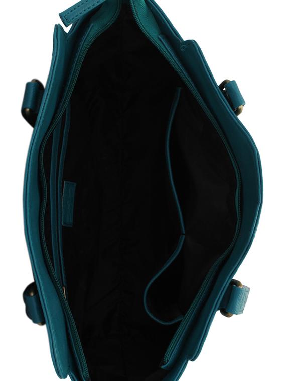 blue leatherette (pu) regular handbag - 15338916 - Zoom Image - 3