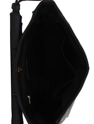 black leatherette (pu) hobo handbag - 15338924 - Standard Image - 3