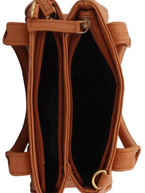 tan leatherette (pu) regular handbag - 15338925 - Standard Image - 3