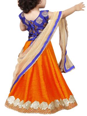 orange viscose lehnga choli - 15338964 - Standard Image - 3