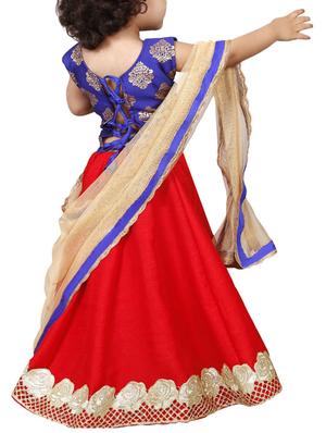 red viscose lehnga choli - 15338965 - Standard Image - 3
