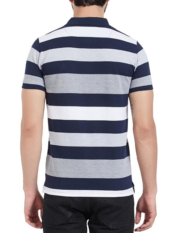 grey cotton polo t-shirt - 15339175 - Zoom Image - 3