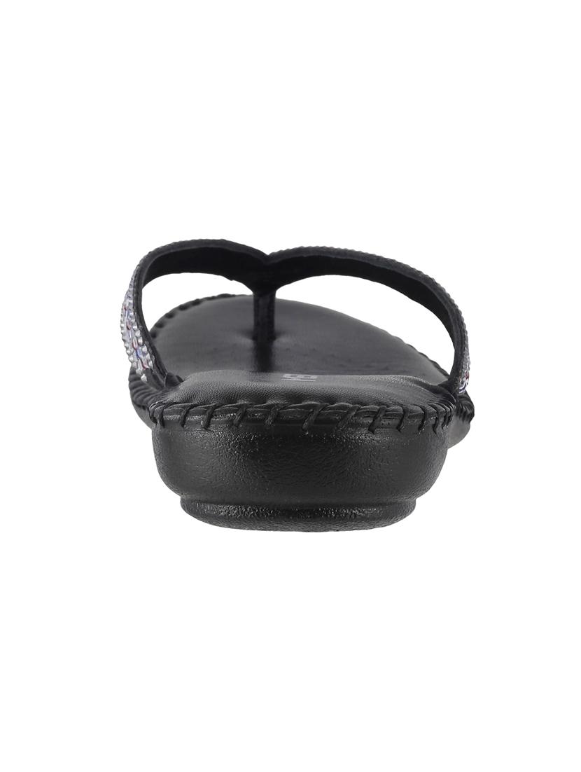 black leather toe separator sandals - 15339451 - Zoom Image - 3
