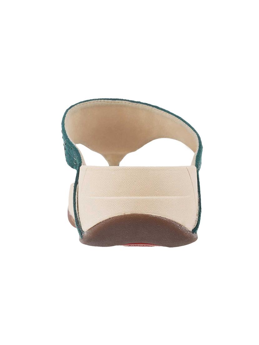 green suede toe separator sandals - 15339503 - Zoom Image - 3