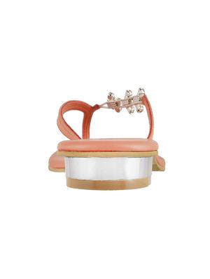 pink faux leather toe separator sandals - 15339525 - Standard Image - 3
