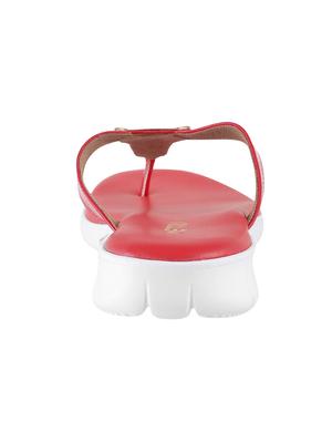 red faux leather toe separator sandals - 15339566 - Standard Image - 3