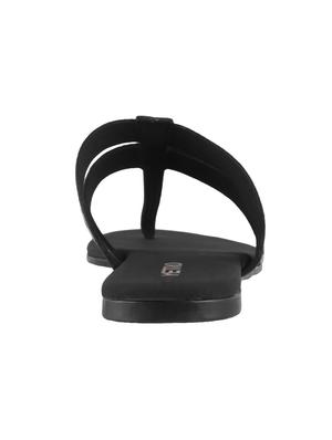 black leatherette toe separator sandals - 15339576 - Standard Image - 3