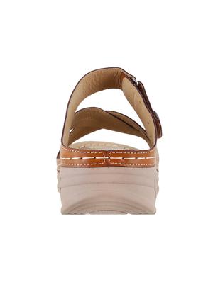 brown faux leather slip on wedges - 15339627 - Standard Image - 3