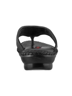 black leather slippers flip flops - 15339635 - Standard Image - 3