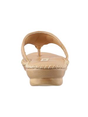 beige leather slippers flip flops - 15339636 - Standard Image - 3