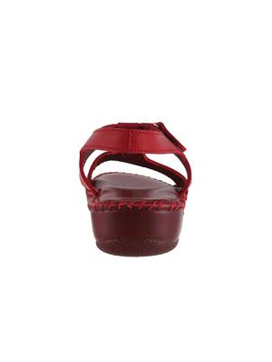 red leather back strap wedges - 15339638 - Standard Image - 3